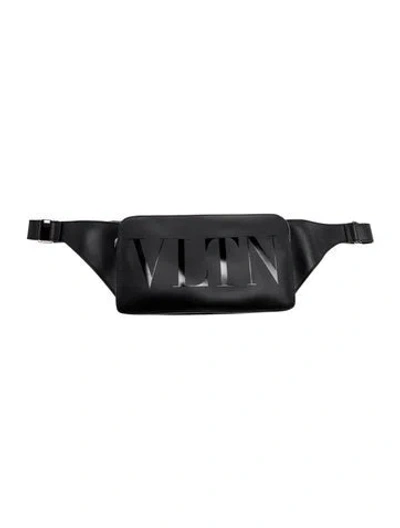 Pre-owned Valentino Garavani Leather Belt Bag W/ Tags In Black