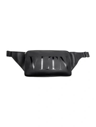 Pre-owned Valentino Garavani Leather Belt Bag W/ Tags In Black