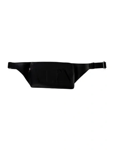 Pre-owned Valentino Garavani Leather Belt Bag W/ Tags In Black