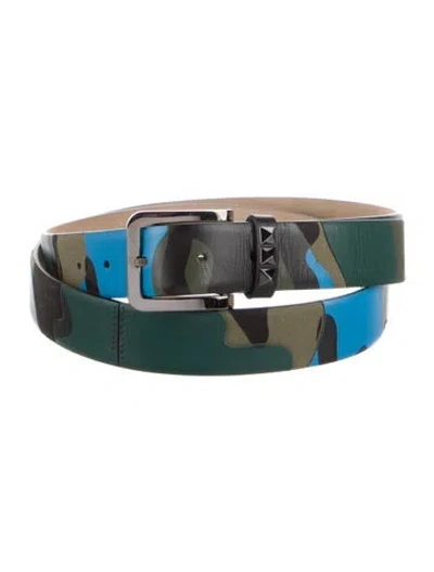 Pre-owned Valentino Garavani Leather Belt In Black