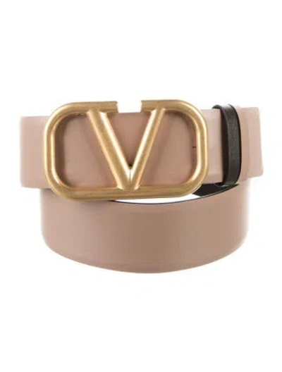 Pre-owned Valentino Garavani Leather Belt In Black