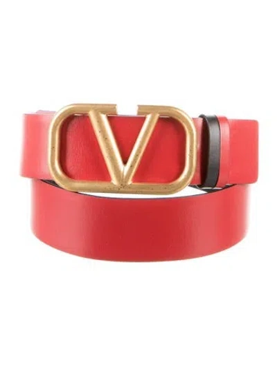 Pre-owned Valentino Garavani Leather Belt In Black