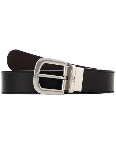 Valentino Garavani Valentino  Leather Belt In Black