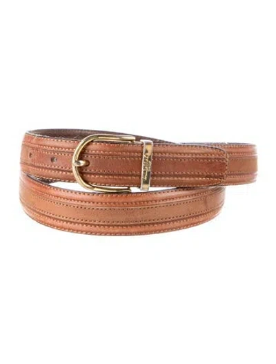 Pre-owned Valentino Garavani Leather Belt In Brown