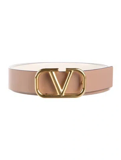 Pre-owned Valentino Garavani Leather Belt In Brown
