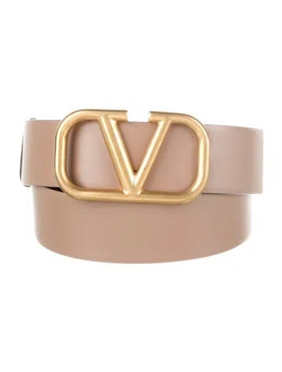 Pre-owned Valentino Garavani Leather Belt In Brown