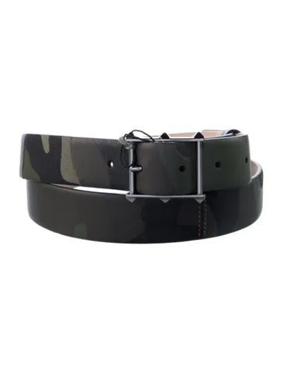 Pre-owned Valentino Garavani Leather Belt In Green