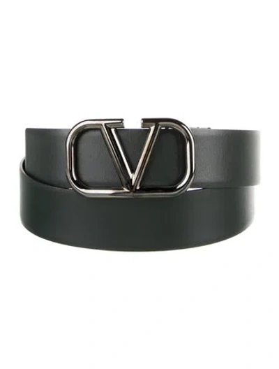 Pre-owned Valentino Garavani Leather Belt In Green