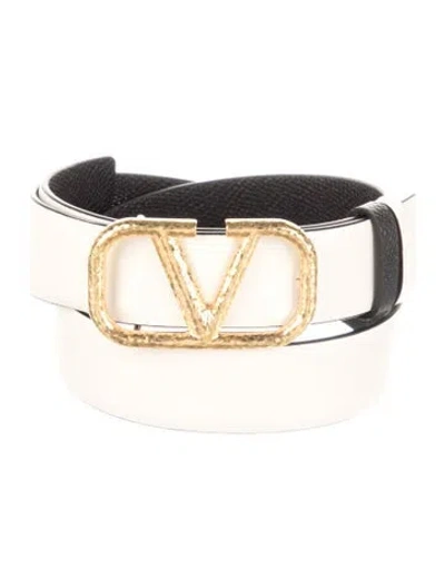 Pre-owned Valentino Garavani Leather Belt Kit In Black