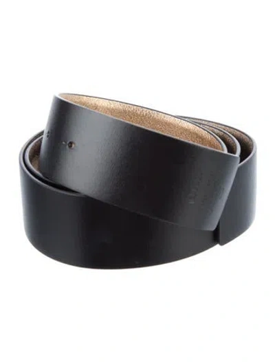 Pre-owned Valentino Garavani Leather Belt Kit In Black