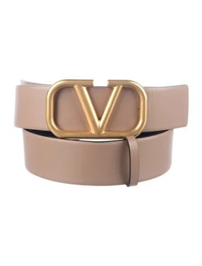 Pre-owned Valentino Garavani Leather Belt Kit In Black/neutrals