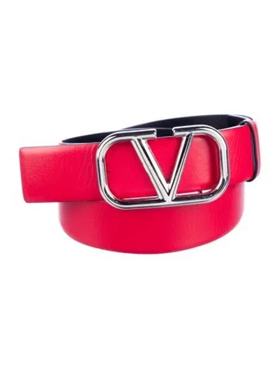 Pre-owned Valentino Garavani Leather Belt Kit In Multi