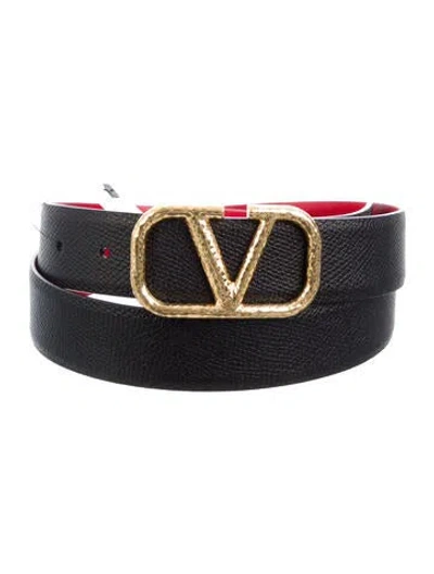 Pre-owned Valentino Garavani Leather Belt In Multi