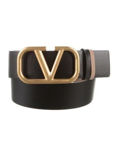 Pre-owned Valentino Garavani Leather Belt In Neutral
