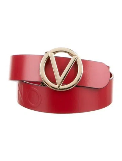 Pre-owned Valentino Garavani Leather Belt In Red