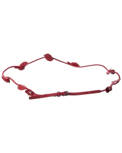 Valentino Garavani Valentino Leather Belt In Brown