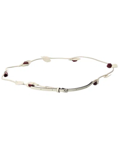 Valentino Garavani Valentino Leather Belt In Metallic