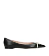 Valentino Leather Benpointy Ballet Flats In Multi