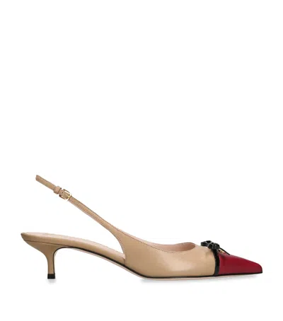 VALENTINO GARAVANI LEATHER BEPOINTY SLINGBACK HEELS 45