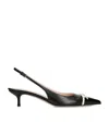 Valentino Leather Bepointy Slingback Heels 45 In Multi
