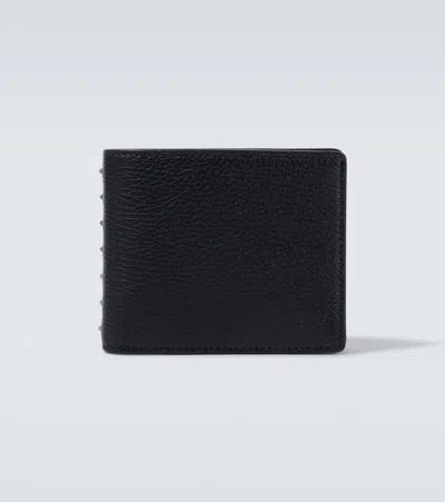 Valentino Garavani Leather Bifold Wallet In Black