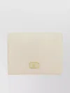 Valentino Garavani Leather Billfold Wallet Gold-tone Hardware In Beige