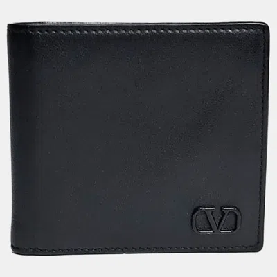 Pre-owned Valentino Garavani Leather Black Wallet
