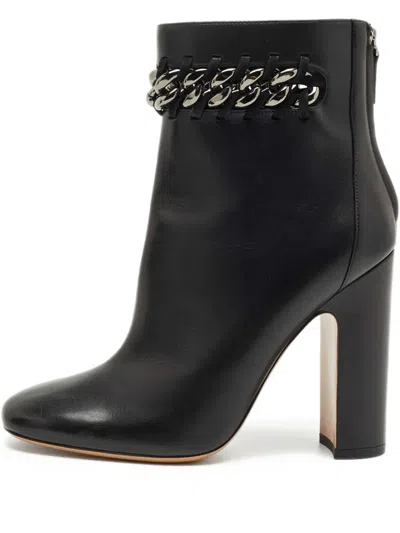 Pre-owned Valentino Garavani Leather Boots In Black