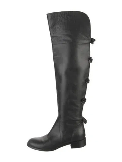 Pre-owned Valentino Garavani Leather Boots In Black