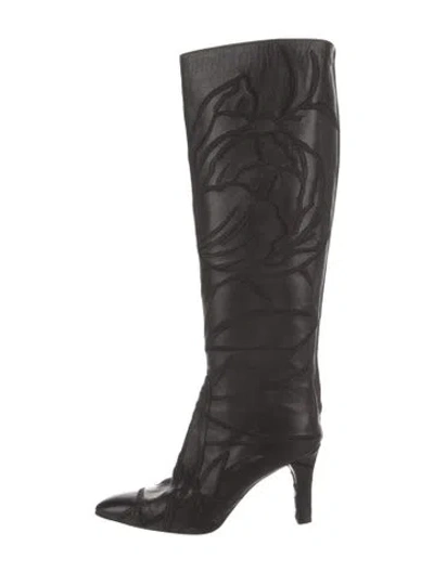 Pre-owned Valentino Garavani Leather Boots In Black