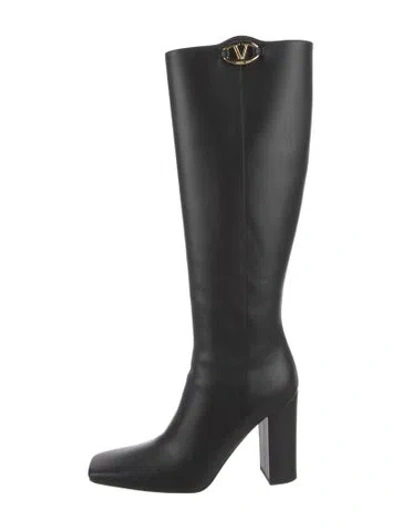 Pre-owned Valentino Garavani Leather Boots In Black