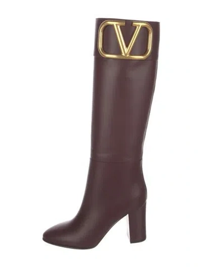 Pre-owned Valentino Garavani Leather Boots In Brown