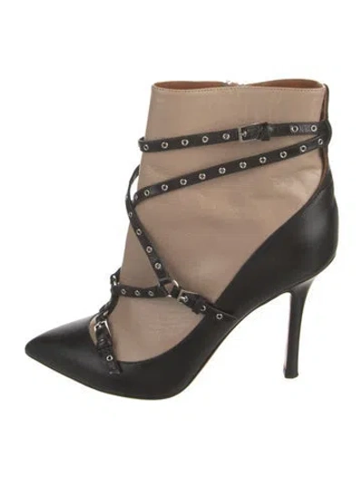 Pre-owned Valentino Garavani Leather Boots In Neutral
