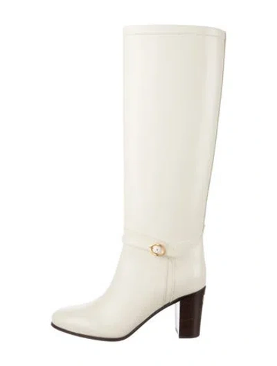 Pre-owned Valentino Garavani Leather Boots In Neutral