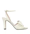 Valentino Bowow Leather Bow Ankle-strap Sandals In Multi