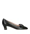 Valentino Bowow 45 Laminated Leather Pumps In Black