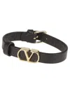 Valentino Vlogo Signature Leather Bracelet In No Nero