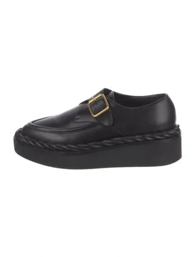 Pre-owned Valentino Garavani Leather Braided Accents Mules In Black