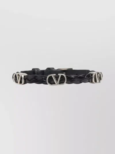 Valentino Garavani Leather Braided Cuff Bracelets