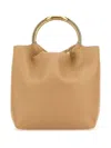 Valentino Women's Beige Leather Bucket Bag In Nude