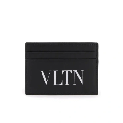 Valentino Garavani Leather Card Holder In Black