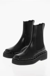 VALENTINO GARAVANI LEATHER CHELSEA BOOTIES WITH STUDDED DETAIL