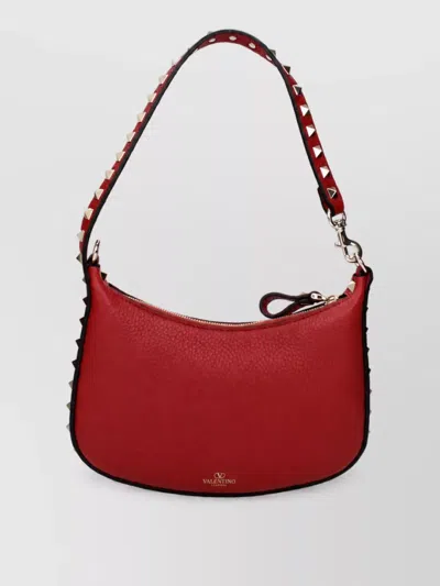 Valentino Garavani Leather Clutch Bag In Red