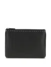 Valentino Leather Clutch Bag In Black