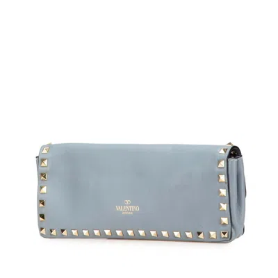 Pre-owned Valentino Garavani Leather Clutch Bag () In Blue