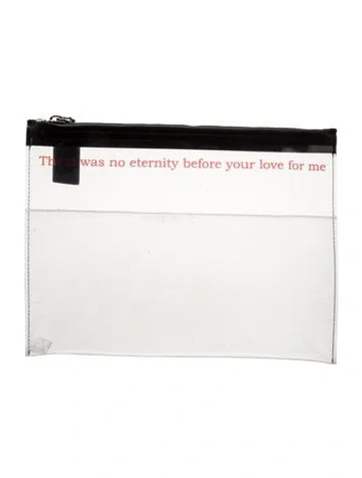 Pre-owned Valentino Garavani Leather Clutch In Silver