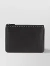 Valentino Leather Clutch With Studded Detail And Textured Finish