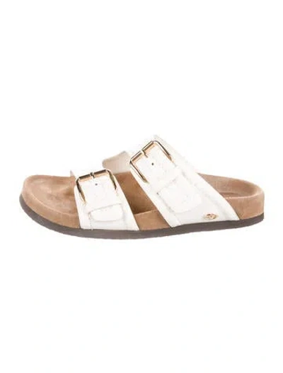 Pre-owned Valentino Garavani Leather Colorblock Pattern Flats In Neutral