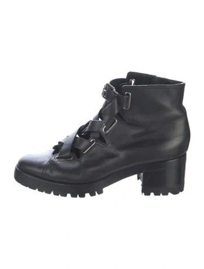 Pre-owned Valentino Garavani Leather Combat Boots In Multi