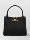 Valentino Leather Cross-body Bag With Gold-tone Hardware And Top Handle